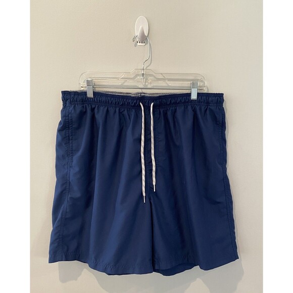 Croft & Barrow Blue Athletic Shorts Pockets Drawstring Elastic Waist XL - Picture 1 of 5